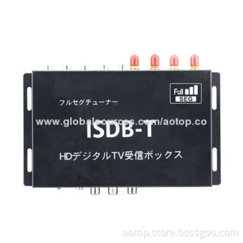 Hot Selling Car Digital ISDB-T Full Seg TV Box, Supports 250km/H, Full HD 1,080P/4 Tuners/B-cas Card
